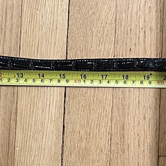 Barry Kieselstein-Cord Genuine Skinny Black Alligator Skin Belt Size 1 - Picture 2 of 7